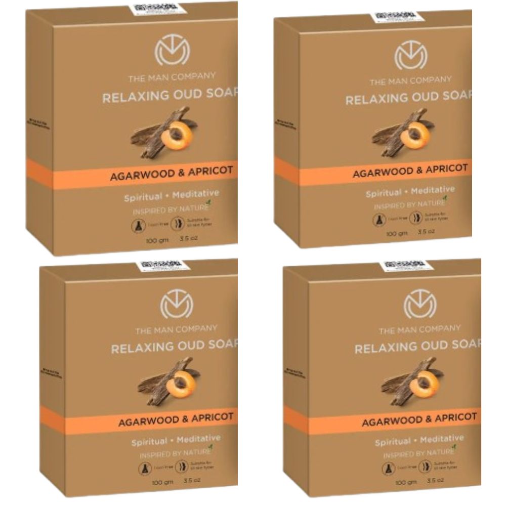 The Man Company Relaxing Oud Soap - Agarwood & Apricot - Distacart
