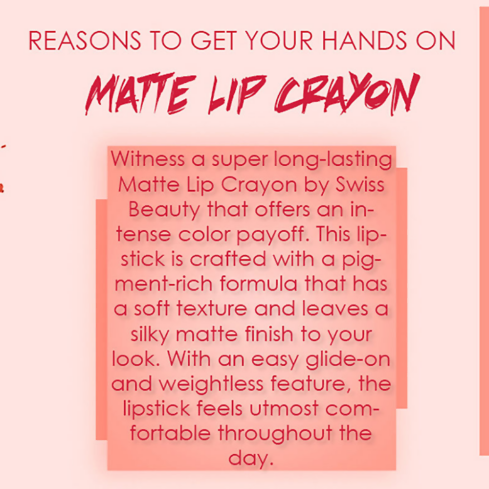 Ronzille Long Stay Matte Lip Crayon - Cherry Wood - Dista