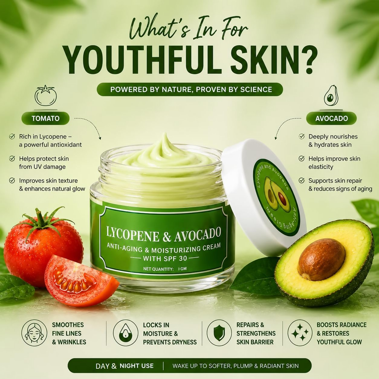 Milky Moon Lycopene & Avocado Anti-Aging & Moisturizing Cream with SPF 30 - Dista