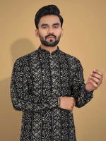 Thumbnail for Anaita Black Printed Cotton Straight Kurta - Distacart