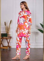 Thumbnail for Prazu Fashion Multi Color Printed Cotton Reyon Festival Wear Co-Ord Set - Distacart