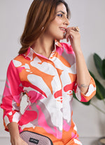 Thumbnail for Prazu Fashion Multi Color Printed Cotton Reyon Festival Wear Co-Ord Set - Distacart