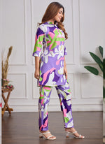 Thumbnail for Prazu Fashion Multi Color Printed Cotton Reyon Festival Wear Co-Ord Set - Distacart
