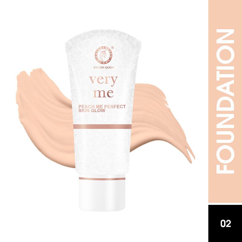 Colors Queen Very Me Peach Me Perfect Skin Glow Foundation - 02 Natural - Distacart