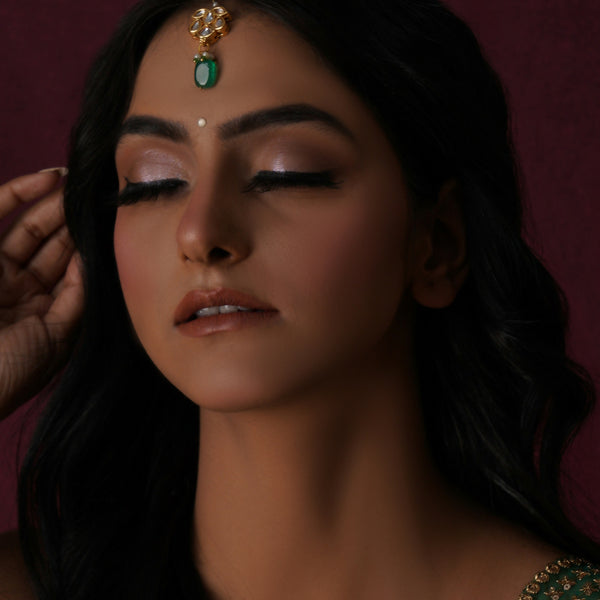 Kundan Maang Tikka (Gold) - Ruby Raang - Distacart