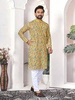 Thumbnail for Anaita Yellow Digital Printed Work Cotton Straight Kurta - Distacart