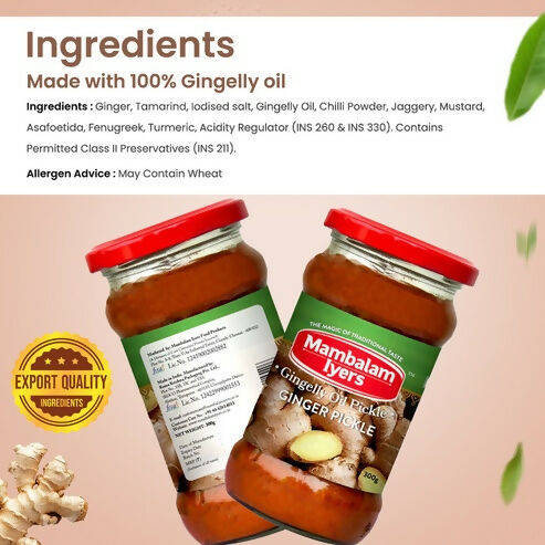 Mambalam Iyers Ginger Pickle - Distacart
