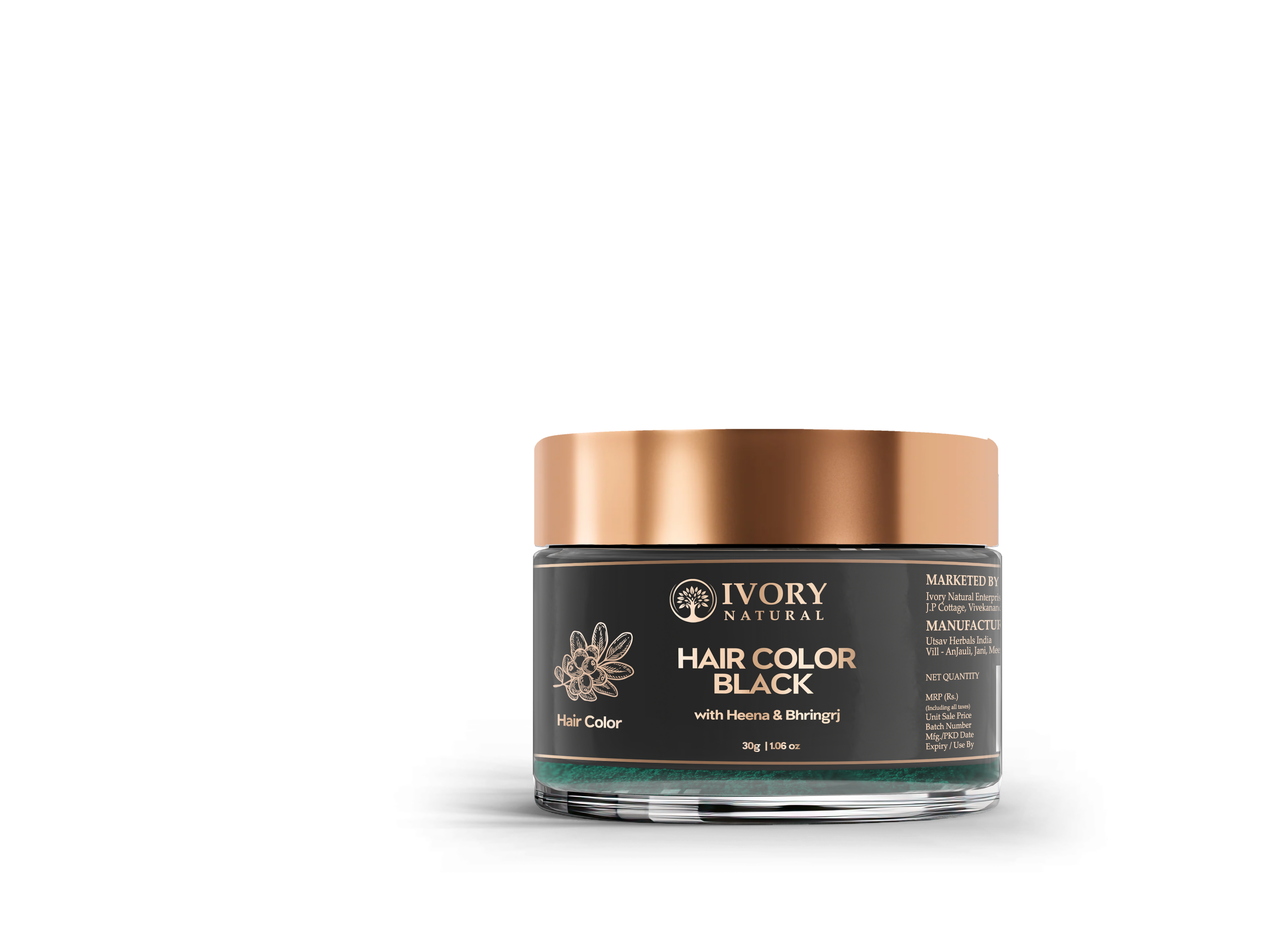 Ivory Natural Black Hair Color - Plant-Based Natural Hair Color - Both For Men Women - Distacart