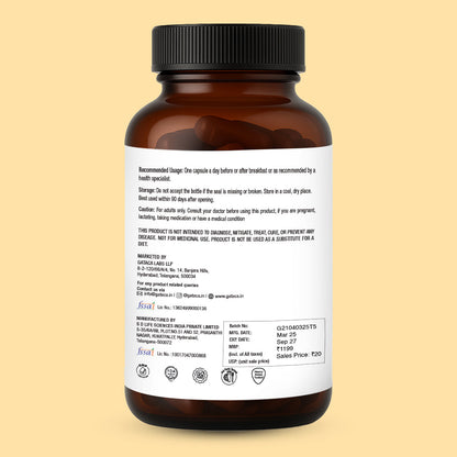 GATACA Pure Betaine TMG - 500 mg Capsules - Distacart