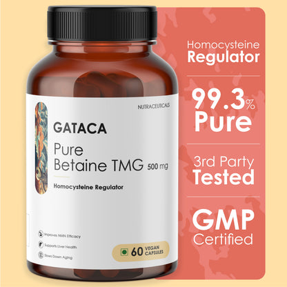 GATACA Pure Betaine TMG - 500 mg Capsules - Distacart