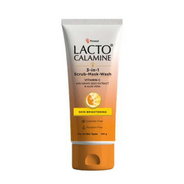 Lacto Calamine 3 - In - 1 Vitamin C Face Scrub - Mask - Wash - Distacart