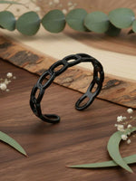 Thumbnail for NVR Men's Rhodium Plated Cuff Bracelet - Distacart