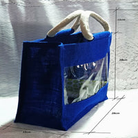 Thumbnail for Jute Blue Transpaent Bags Simple, Casual & Very Handy - Distacart