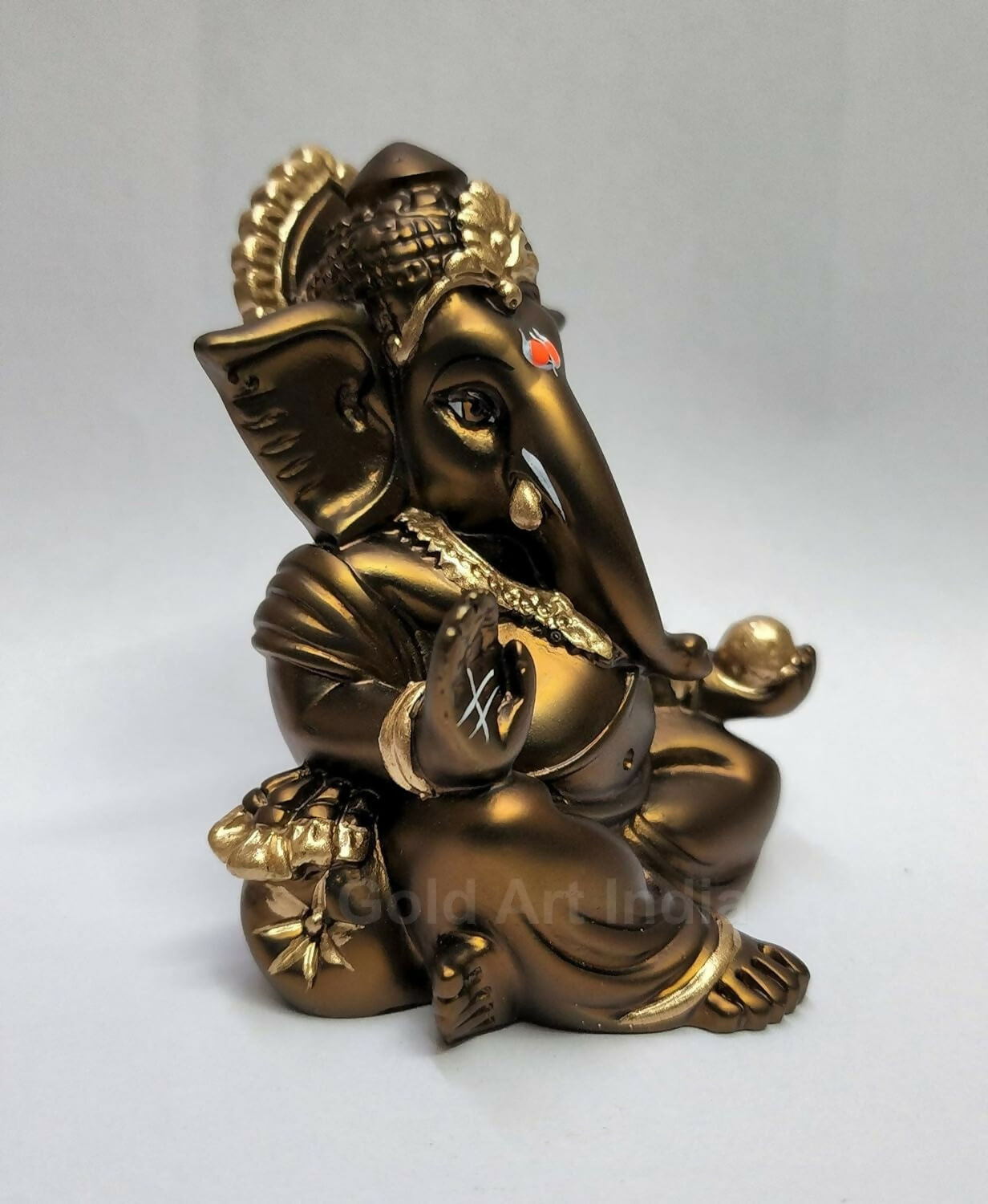Gold Art India Gaddi Ganesh Idol For Car Dashboard - Distacart