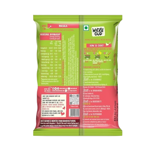 WickedGud Nourishing Masala Instant Noodles - Distacart