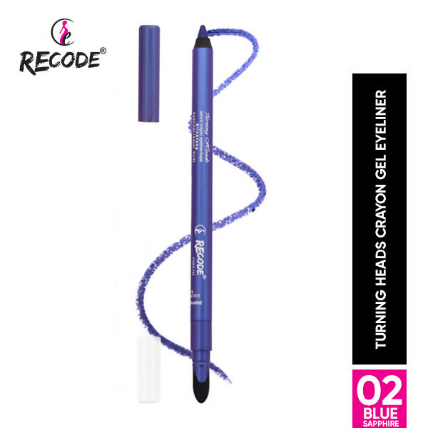 Recode Turning Heads Crayon Gel Eyeliner Cum Kajal Pencil - Blue Sapphire