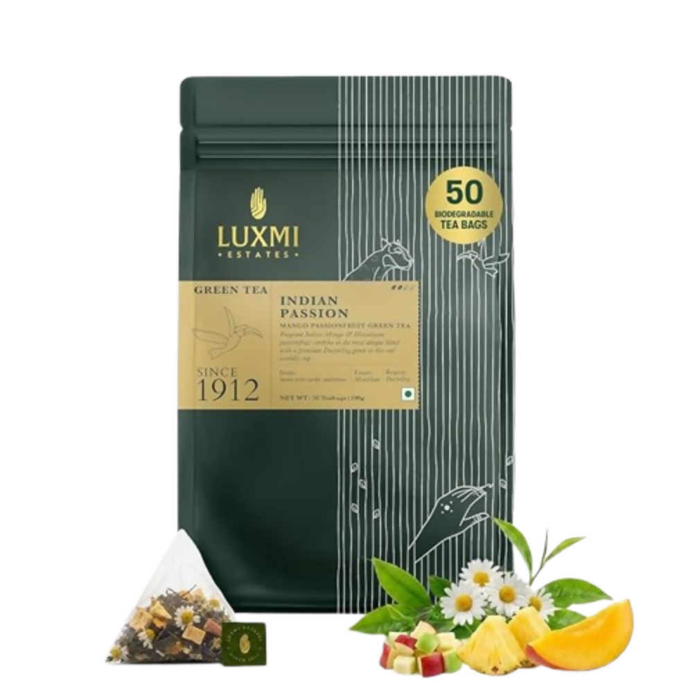 Luxmi Estates Indian Passion Mango Passion Fruit Green Tea - Dista