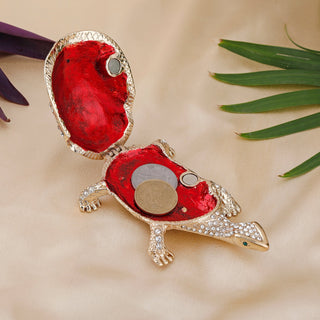 Estele Gold-Polished Deliberate Tortoise Idol with multi-color Stone Type:Enamel for Home/Car decor - Distacart