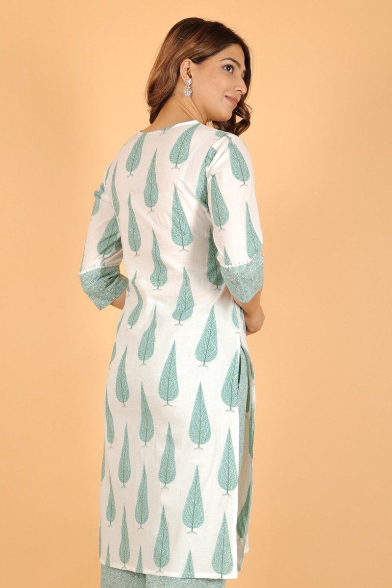 Aramya Straight Soft Cotton Floral Print Women's Kurta - White - Distacart