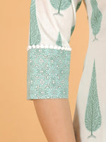Thumbnail for Aramya Straight Soft Cotton Floral Print Women's Kurta - White - Distacart