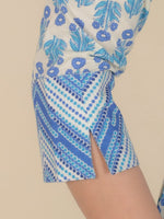 Thumbnail for Aramya Straight Soft Cotton Floral Print Women's Kurta - White - Distacart
