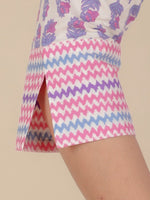 Thumbnail for Aramya Straight Soft Cotton Floral Print Women's Kurta - Off White - Distacart