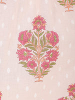Thumbnail for Aramya Panelled Soft Cotton Butti Print Women's Kurta - Pink - Distacart