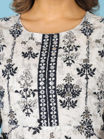 Thumbnail for Aramya Anarkali Soft Cotton Butti Print Women's Kurta - White - Distacart