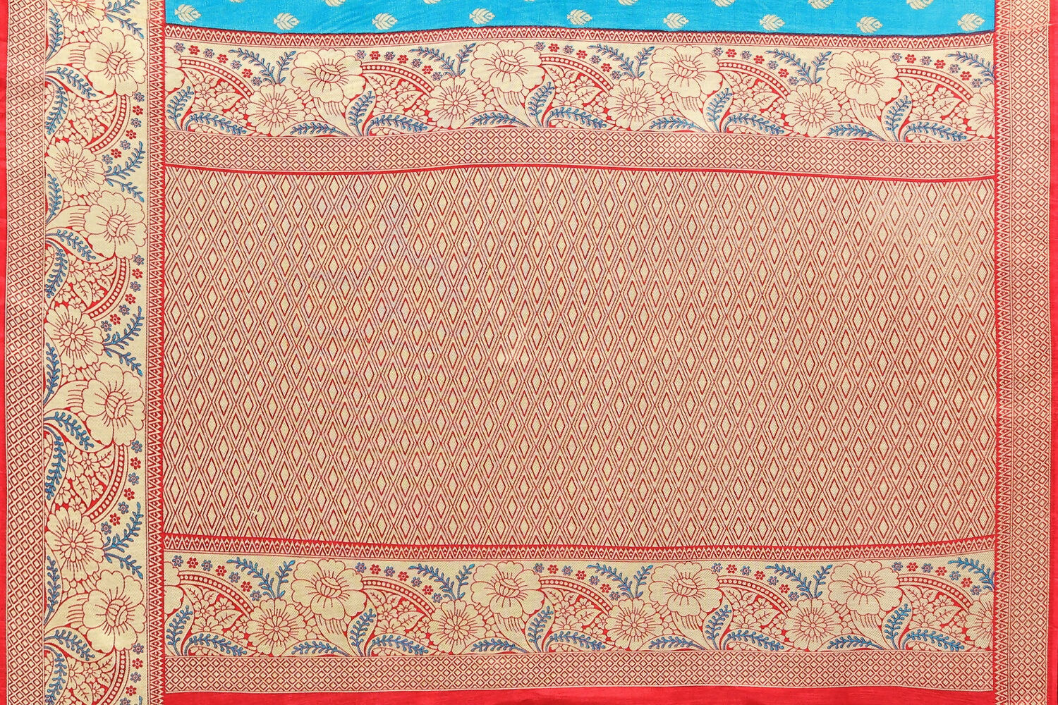 Vamika Blue Printed Art Silk Saree - Distacart