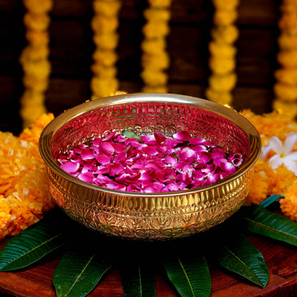 classic chitai design brass urli gold