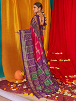 Thumbnail for NOZ2TOZ Women's Tussar Silk Purple Woven Design Designer Saree With Blouse Piece - Distacart