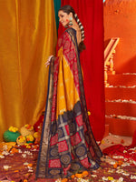 Thumbnail for NOZ2TOZ Women's Tussar Silk Navy Blue Woven Design Designer Saree With Blouse Piece - Distacart