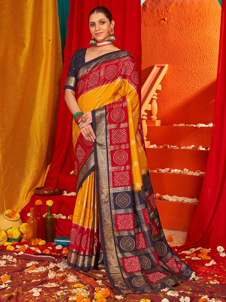 NOZ2TOZ Women's Tussar Silk Navy Blue Woven Design Designer Saree With Blouse Piece - Distacart