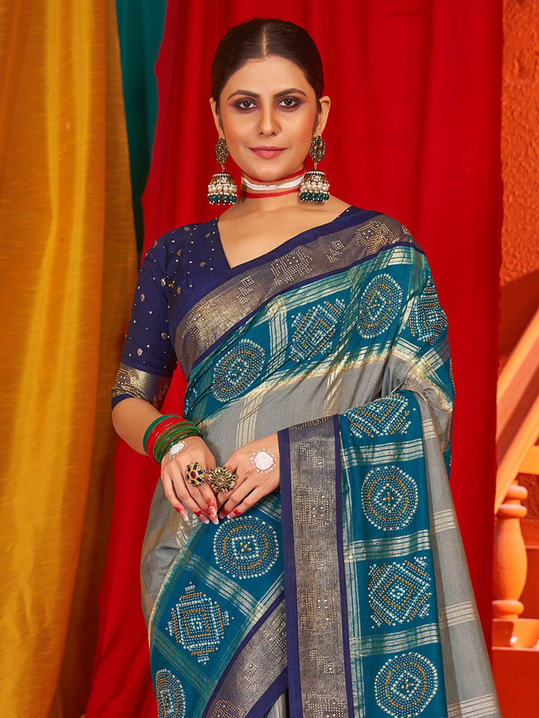 NOZ2TOZ Women's Tussar Silk Navy Blue Woven Design Designer Saree With Blouse Piece - Distacart