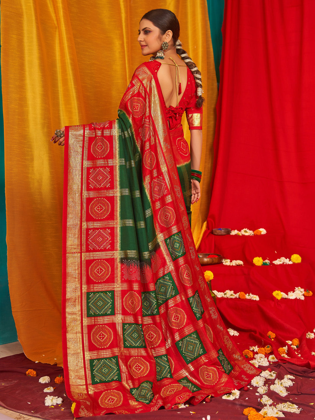 NOZ2TOZ Women's Tussar Silk Red Woven Design Designer Saree With Blouse Piece - Distacart