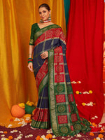 Thumbnail for NOZ2TOZ Women's Tussar Silk Green Woven Design Designer Saree With Blouse Piece - Distacart