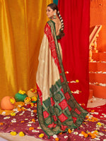 Thumbnail for NOZ2TOZ Women's Tussar Silk Green Woven Design Designer Saree With Blouse Piece - Distacart