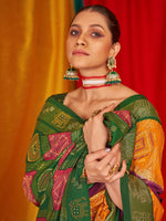 Thumbnail for NOZ2TOZ Women's Tussar Silk Green Woven Design Designer Saree With Blouse Piece - Distacart