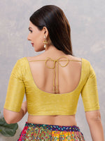 Thumbnail for Joban Fashion Women Silk Yellow Stitched Blouse - Distacart