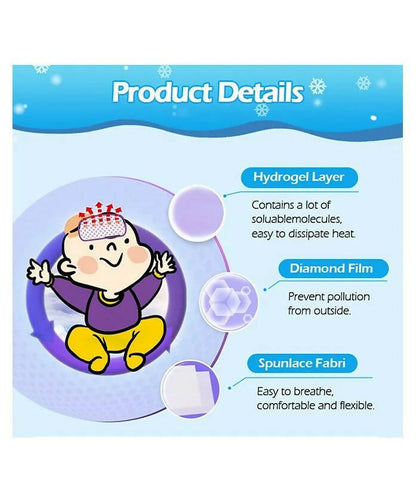 AHC Baby & Kids Cooling Gel Patch For Fever Colour changing Patch - 4 Pcs - Distacart