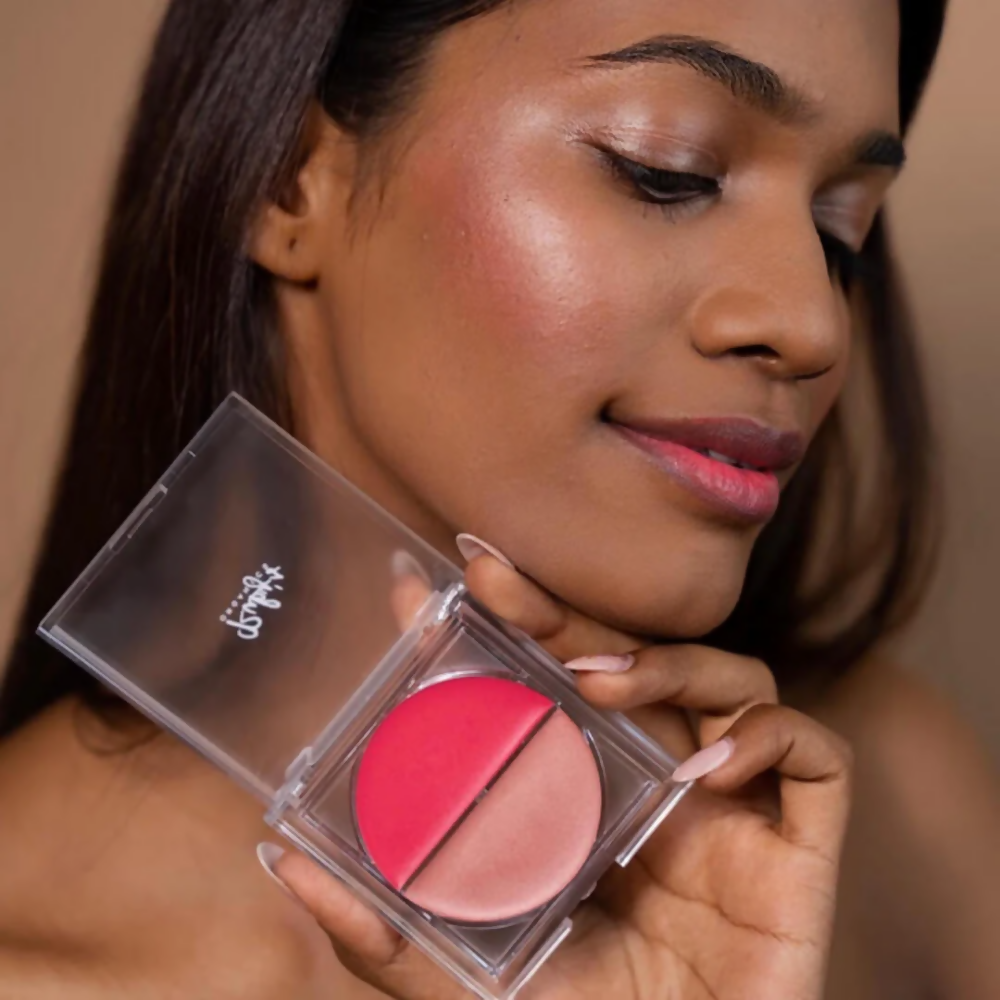 Ruby's Organics Crème Duo (Blush + Highlighter) - Poppy Pink + Illuminate