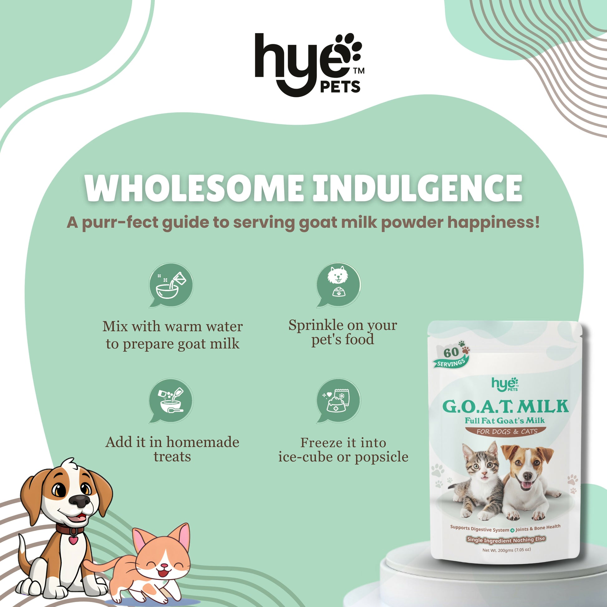 Hye Pets Full Fat Goat Milk Powder For Pets - Distacart