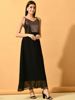 Thumbnail for Myshka Women's Black Empire Party Dress - Distacart