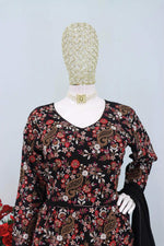 Thumbnail for Anaita Black Chiffon Embroidered With Sequins Work Salwar Suit - Distacart