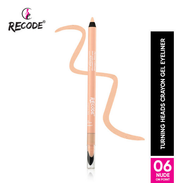 Recode Turning Heads Crayon Gel Eyeliner Cum Kajal Pencil - Nude - Distacart
