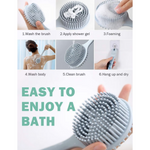 Thumbnail for Bronson Professional Back Cleansing Scrubber Silicone Bath Brush - Dista