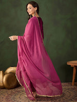 Thumbnail for Sangria Woven Design Kurta & Trouser With Dupatta