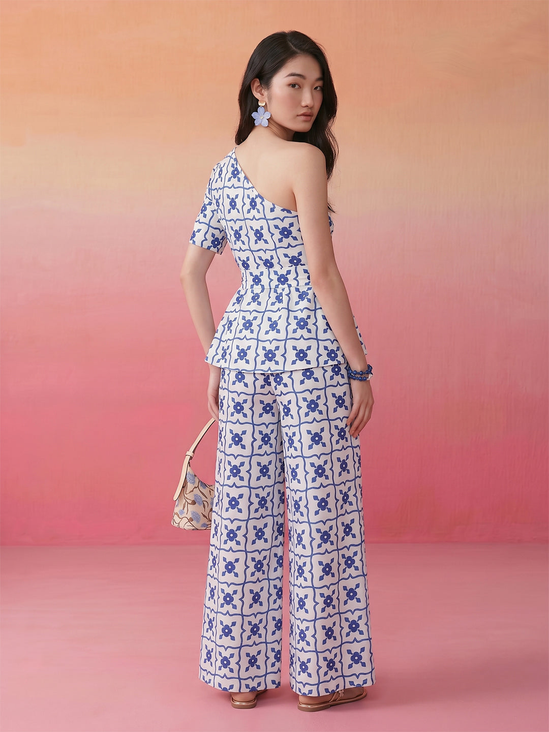 Janasya White Straight Crepe Pant Co-ord Sets - Dista