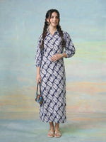 Thumbnail for Janasya White Straight Rayon Blend Dress - Dista