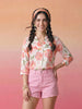 Janasya White Straight Rayon Blend Top - Dista